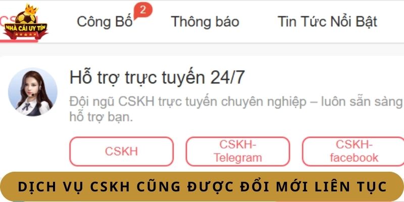 Dich vu CSKH cung duoc doi moi lien tuc Dịch vụ CSKH cũng được đổi mới liên tục
